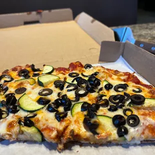 Zucchini and black olive