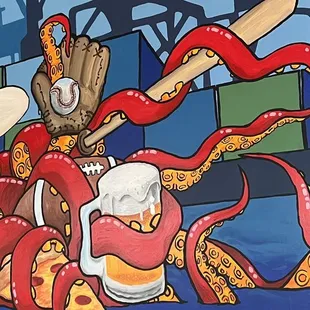 Mural at VJ's by local Alameda artists Wes &amp; Jess Warren