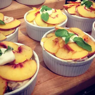 Bourbon Whipped Cream and Peach Ramekins.