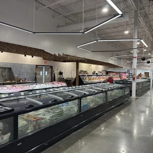 Frozen food and seafood counter
