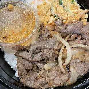 Bun rice noodles with bulgogi