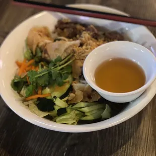 N3. Beef Vermicelli with Egg Rolls