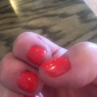 Gel is wiped off poor cuticle job