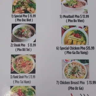 ramen and noodles, menu