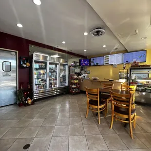 the inside of a restaurant