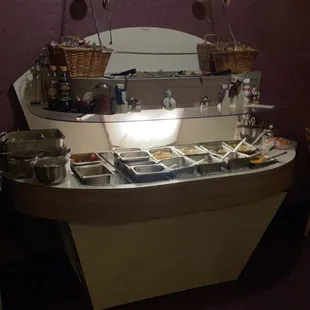 MCM salad bar fixture!  It's spectacular!! And the various salads and classic supper club items were in abundance.