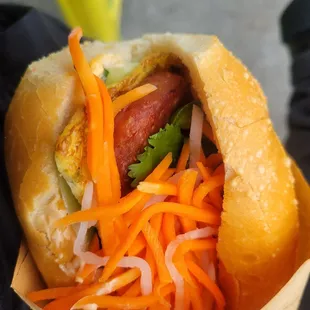 Spam and egg bahn mi