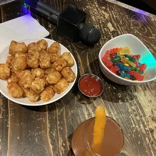 Tater tots, gummies &amp; delicious cocktail
