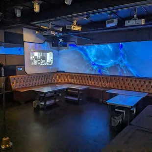 a large projection screen