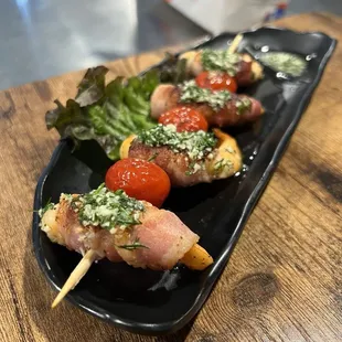 Bacon wrapped shrimp