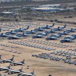 B1 Bombers , C5A Galaxy transports and assorted fighters