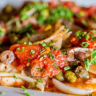 a closeup of a plate of food