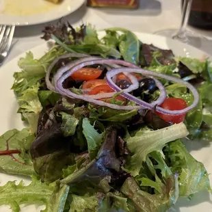 Accompanying salad with entree