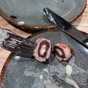 Bacon-wrapped dates: My one remaining date... it was so good, I forgot to get a picture