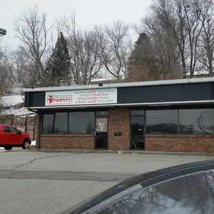 the exterior of a hair salon
