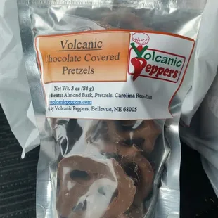 Volcanic Chocolate Covered Pretzels