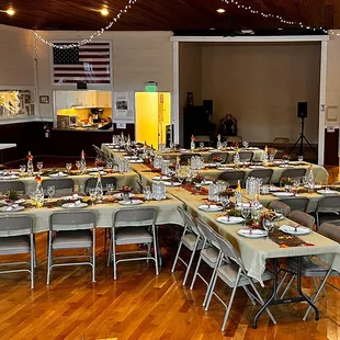 Interior of the Armory Hall in historic Volcano, CA