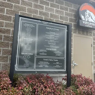 menus on the outside of the building