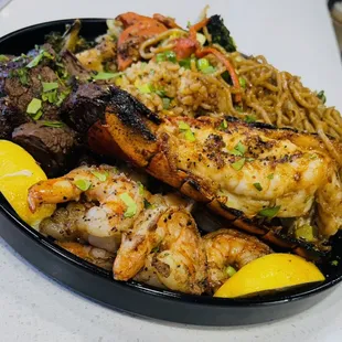 Lobster plate with shrimp and steak!
