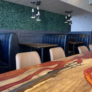 interior, sushi and sashimi