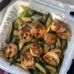 Shrimp Hibachi with veggies