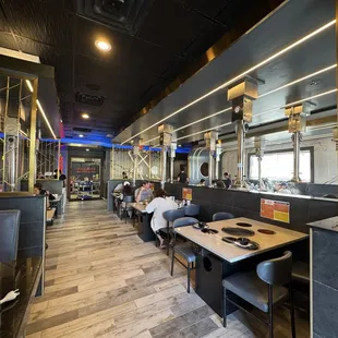 interior, sushi and sashimi