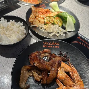 Beef Shrimp Rice Kimchi