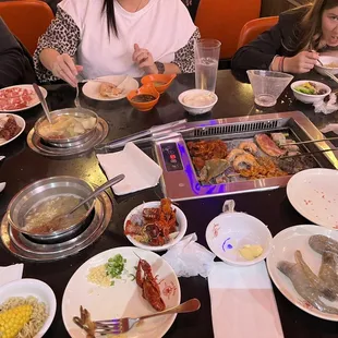 We did both the hot pot and BBQ.