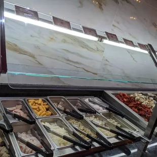 The buffet area
