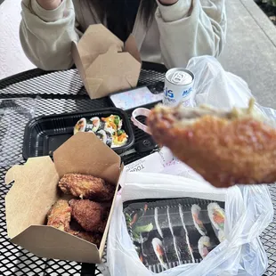 chicken and Kimbap