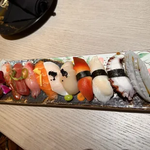 a platter of sushi