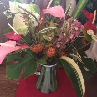 Tropical assortment packaged and ready for me to take to the mainland. All unpacked and arranged in Sacramento!