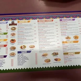 Menu Side 1
