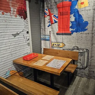 Our table in the back corner