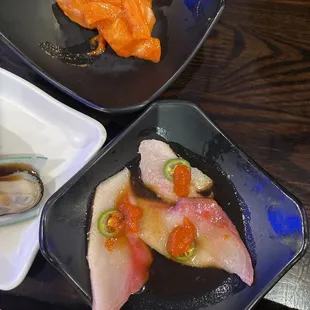 Spicy salmon tartar and yellowtail jalapeno