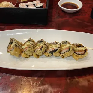 Happy Face roll as appetizer
