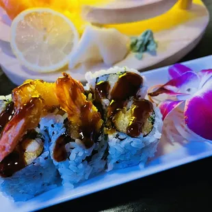 Hibachi Steak &amp; Chicken Shrimp Tempura Roll Spicy Tuna Roll Salmon