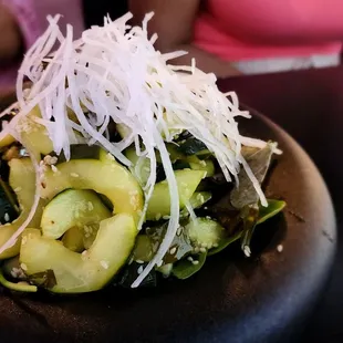 Cucumber salad enough to share