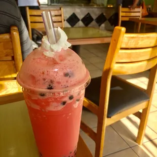 Watermelon Smoothie Boba