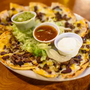 a plate of nachos