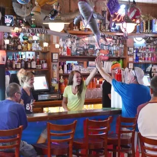 The bar at Volleyball Beach in Kansas City