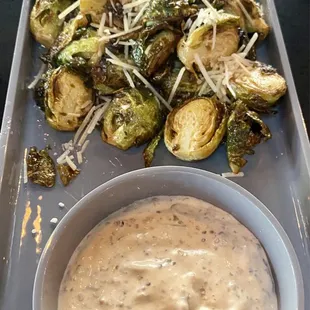 Perfectly cooked Brussels.