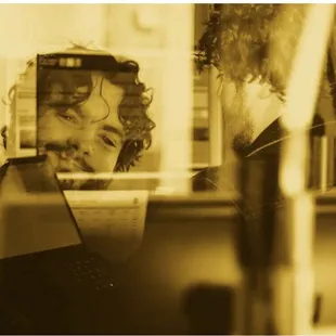 Ryan Patrick Hooper of WDET laying out his favorite vinyl tracks at Vollmers on Thursday  nights after 9pm.