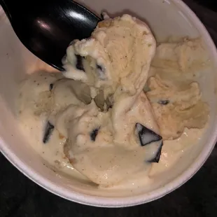 a bowl of ice cream