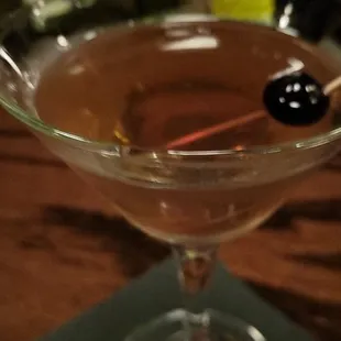 a martini in a coupe glass