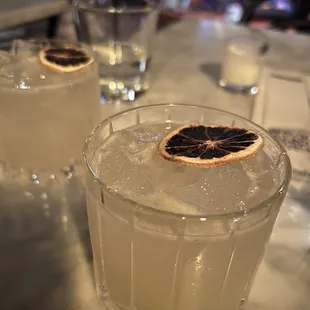 a closeup of a grapefruit cocktail