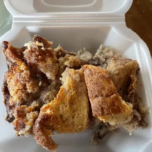 Pecan bread pudding it could've used a caramel sauce or whipped cream, but was good.