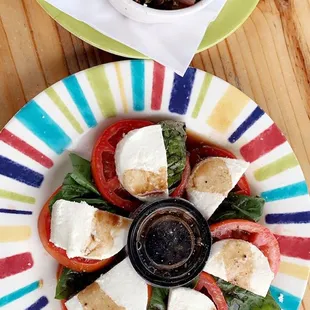 Caprese salad + brussel sprouts