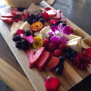 Fruit and cheese plate