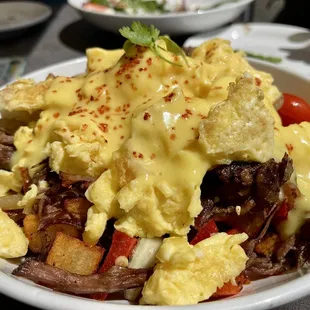 Short Rib Hash w/ scrambled eggs